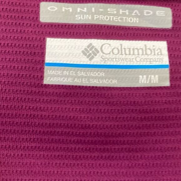 Columbia wine long sleeve Top Medium - Picture 3 of 5